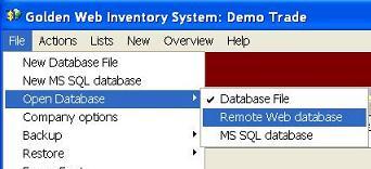 connect to remote database  via Internet